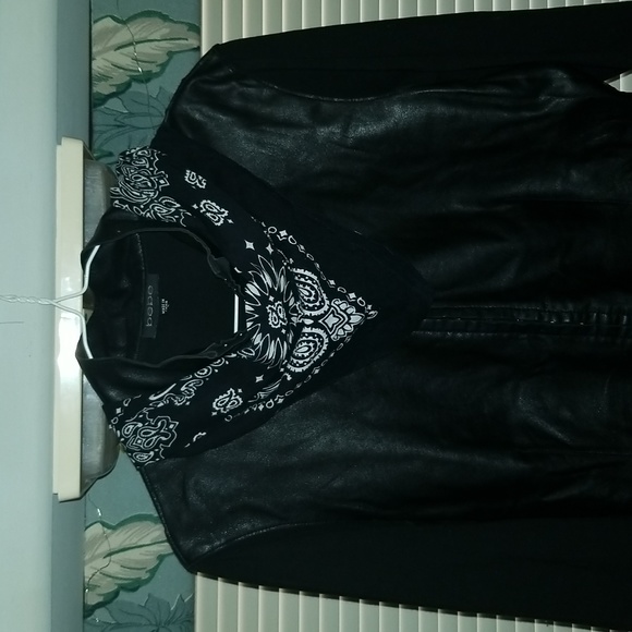 Womens L Bebe Vintage Leather top - Picture 7 of 8